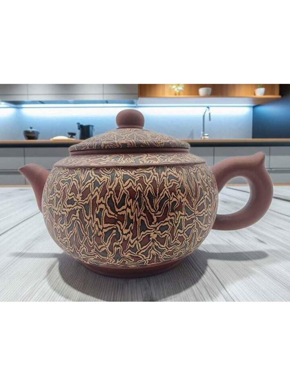 Pristine Yixing Zisha Teapot by Xu Xuexin 徐雪新 • Jiao Ni Marbled Clay • Unused